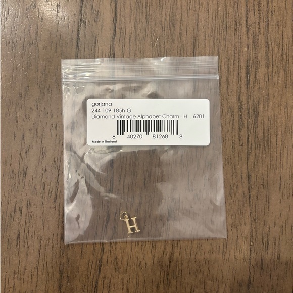 NWT Gorjana Diamond Vintage Alphabet Charm - H - Picture 4 of 5